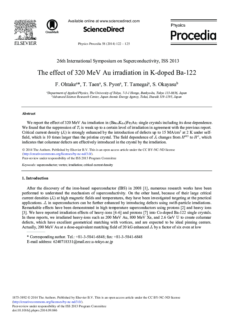 The Effect of 320 MeV Au Irradiation in K-doped Ba-122 