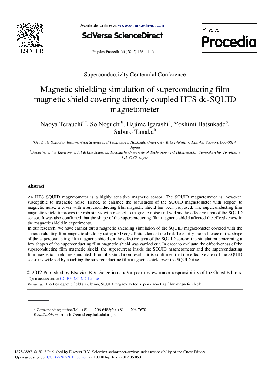 Magnetic Shielding Simulation of Superconducting Film Magnetic Shield Covering Directly Coupled HTS dc-SQUID Magnetometer