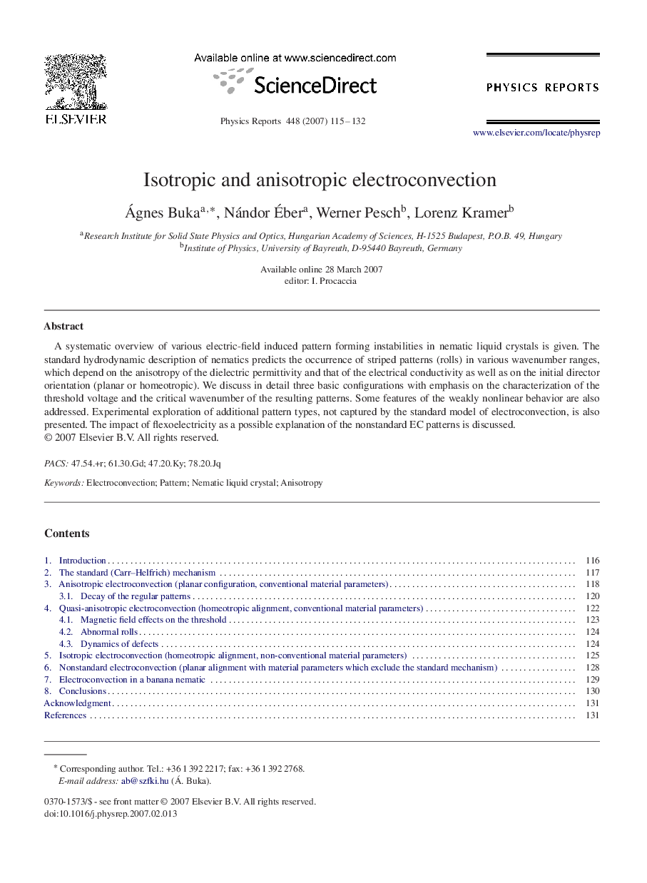 Isotropic and anisotropic electroconvection