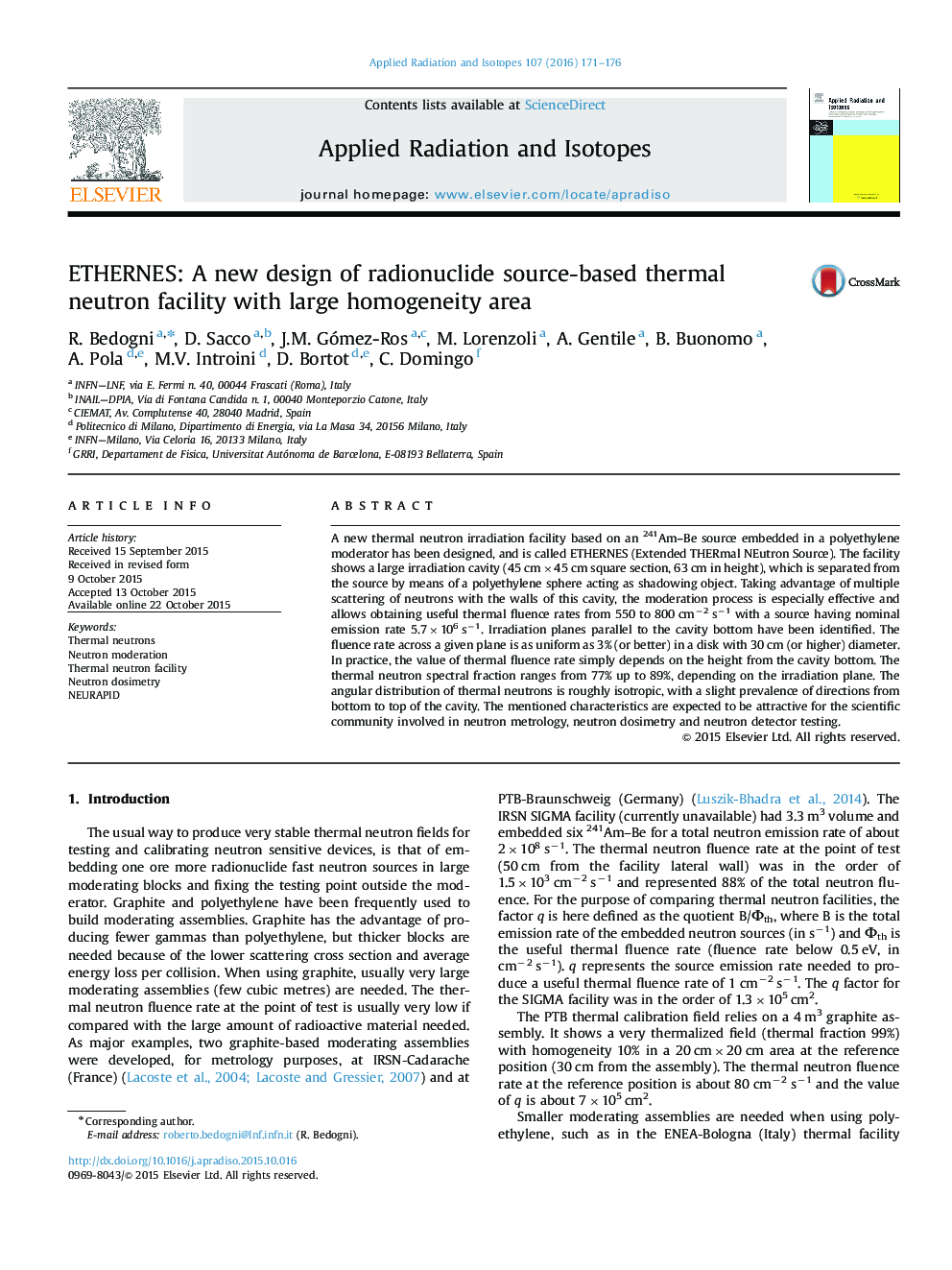 ETHERNES: A new design of radionuclide source-based thermal neutron facility with large homogeneity area