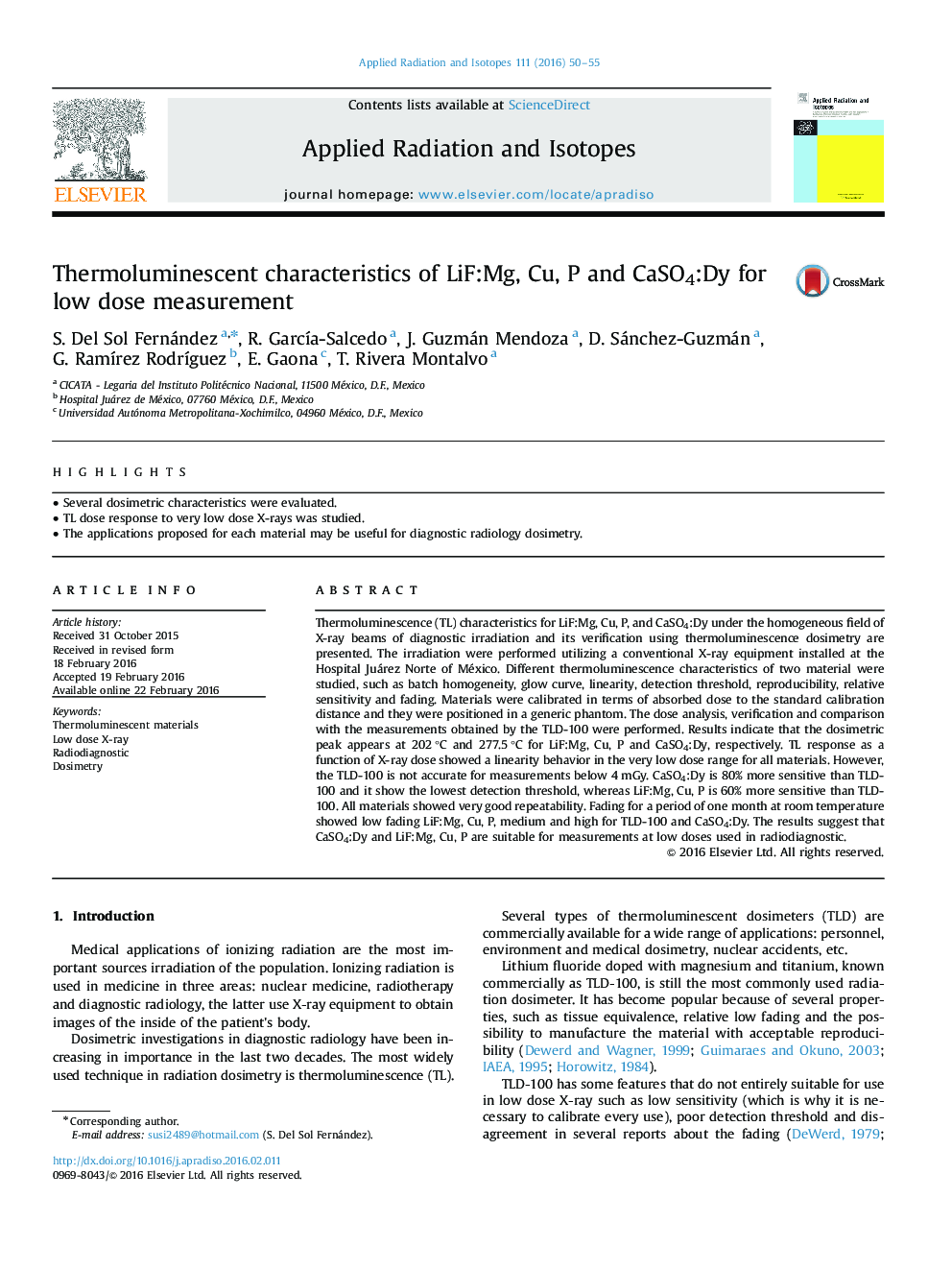 Thermoluminescent characteristics of LiF:Mg, Cu, P and CaSO4:Dy for low dose measurement