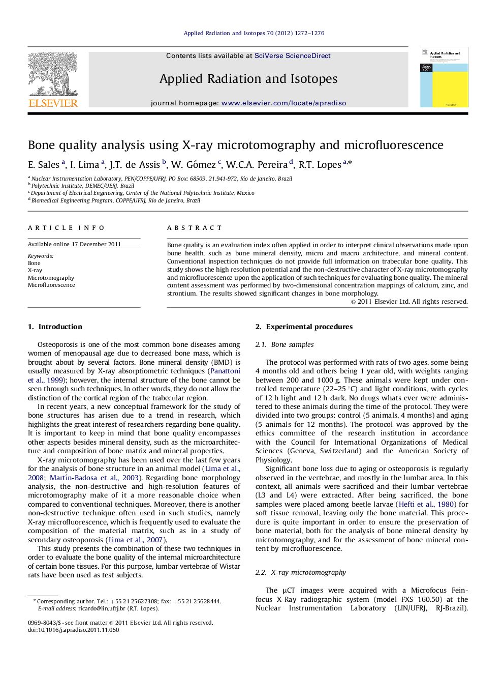 Bone quality analysis using X-ray microtomography and microfluorescence