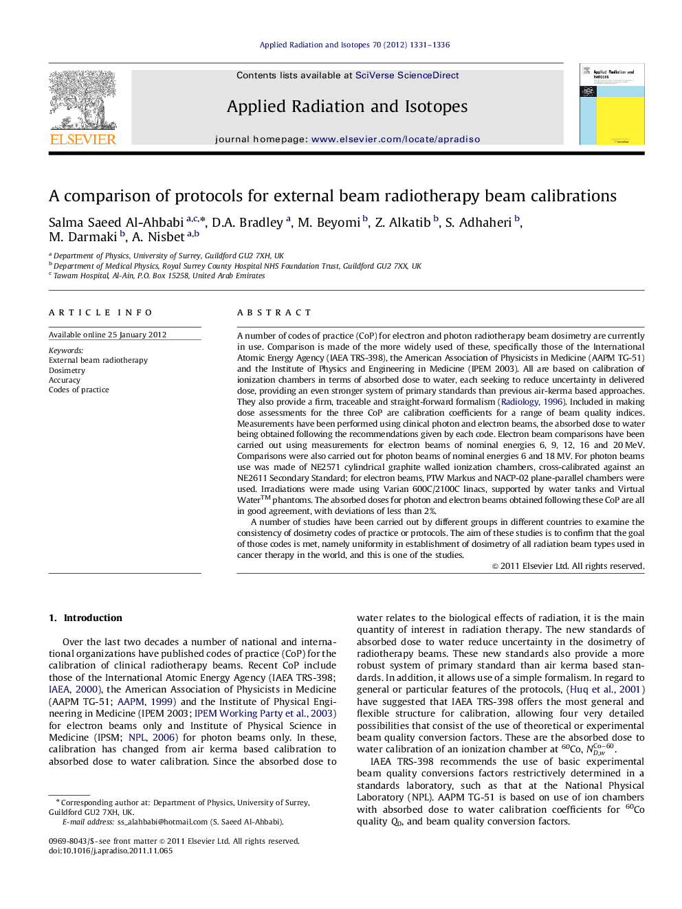 A comparison of protocols for external beam radiotherapy beam calibrations