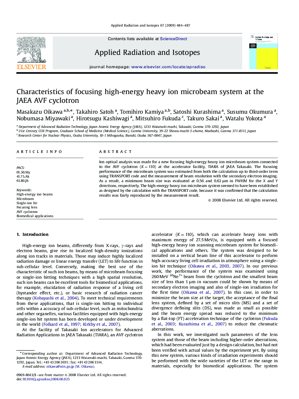 Characteristics of focusing high-energy heavy ion microbeam system at the JAEA AVF cyclotron