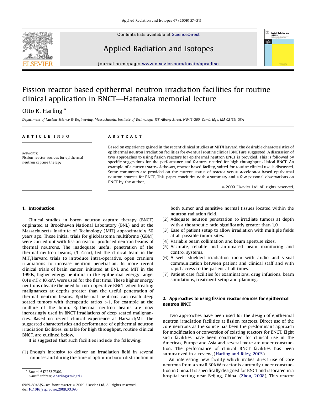 Fission reactor based epithermal neutron irradiation facilities for routine clinical application in BNCT—Hatanaka memorial lecture