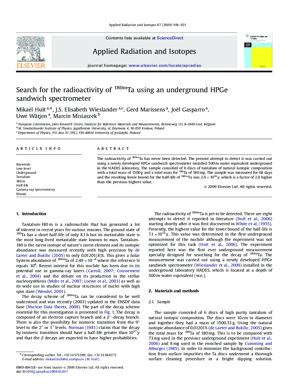 Search for the radioactivity of 180mTa using an underground HPGe sandwich spectrometer