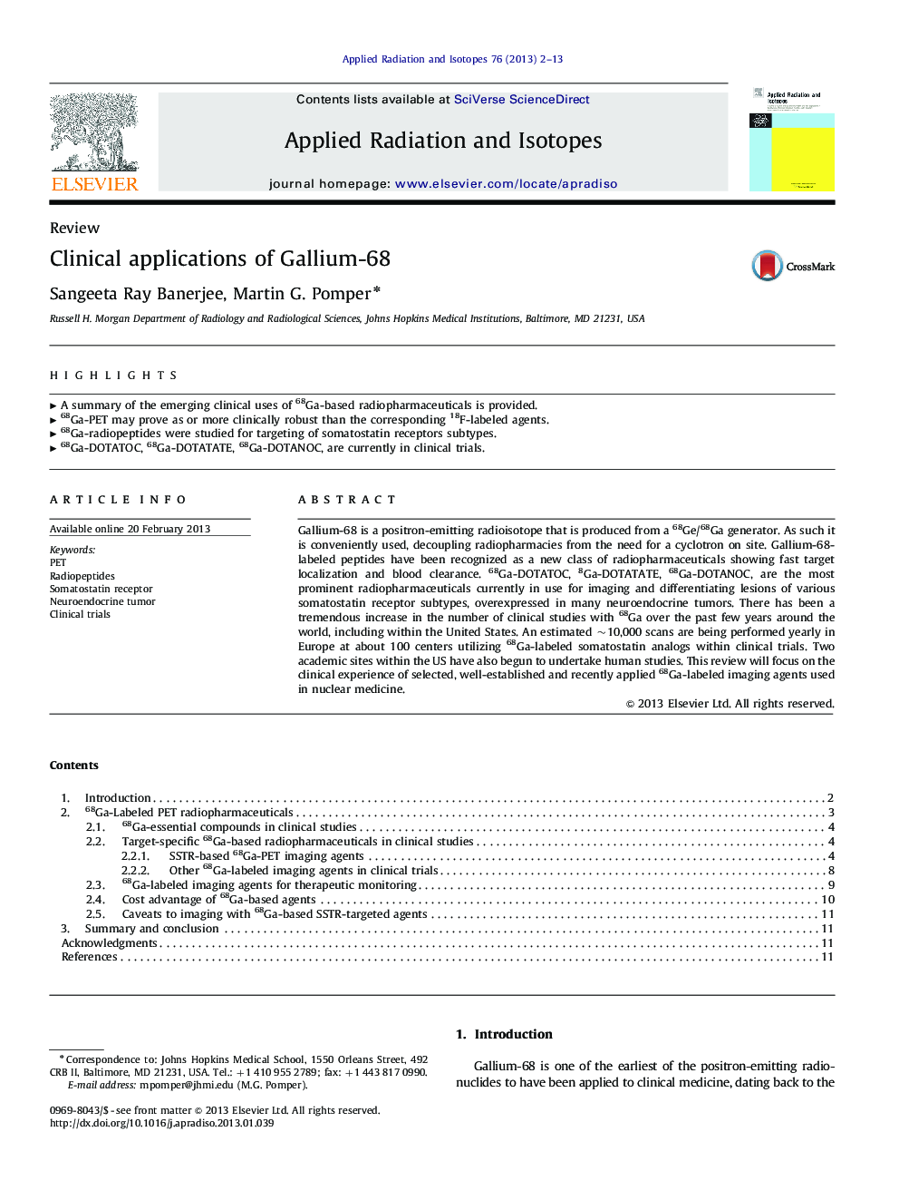 Clinical applications of Gallium-68