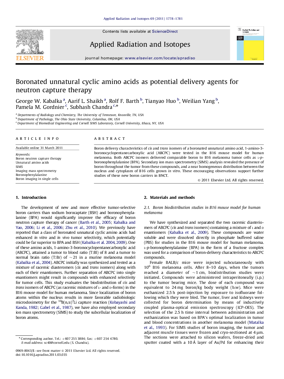 Boronated unnatural cyclic amino acids as potential delivery agents for neutron capture therapy