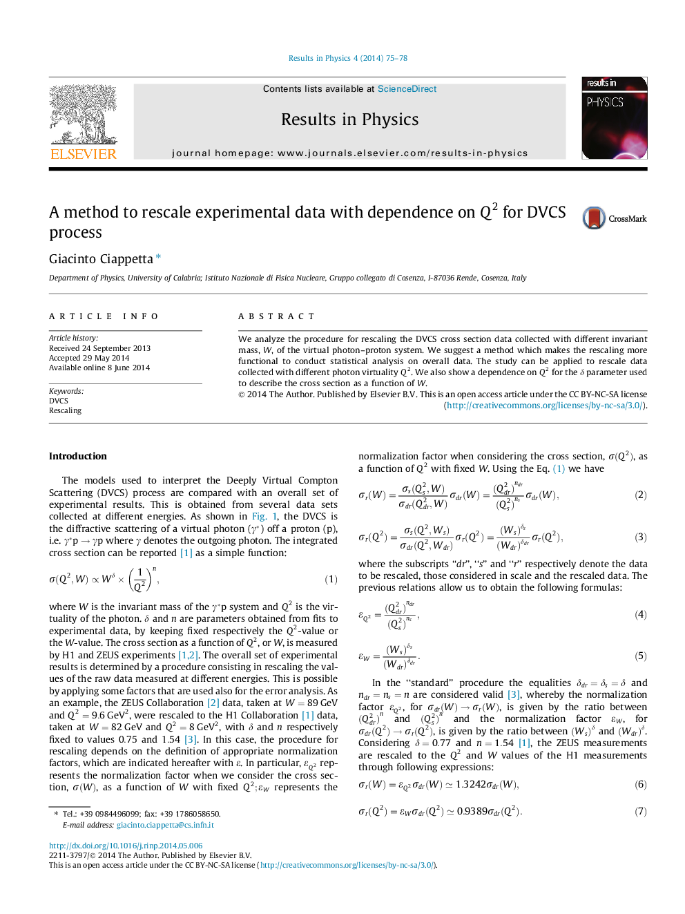 A method to rescale experimental data with dependence on Q2Q2 for DVCS process