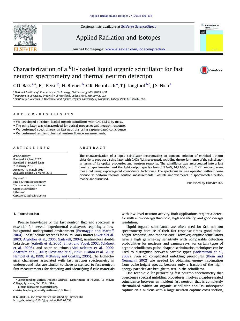 Characterization of a 6Li-loaded liquid organic scintillator for fast neutron spectrometry and thermal neutron detection