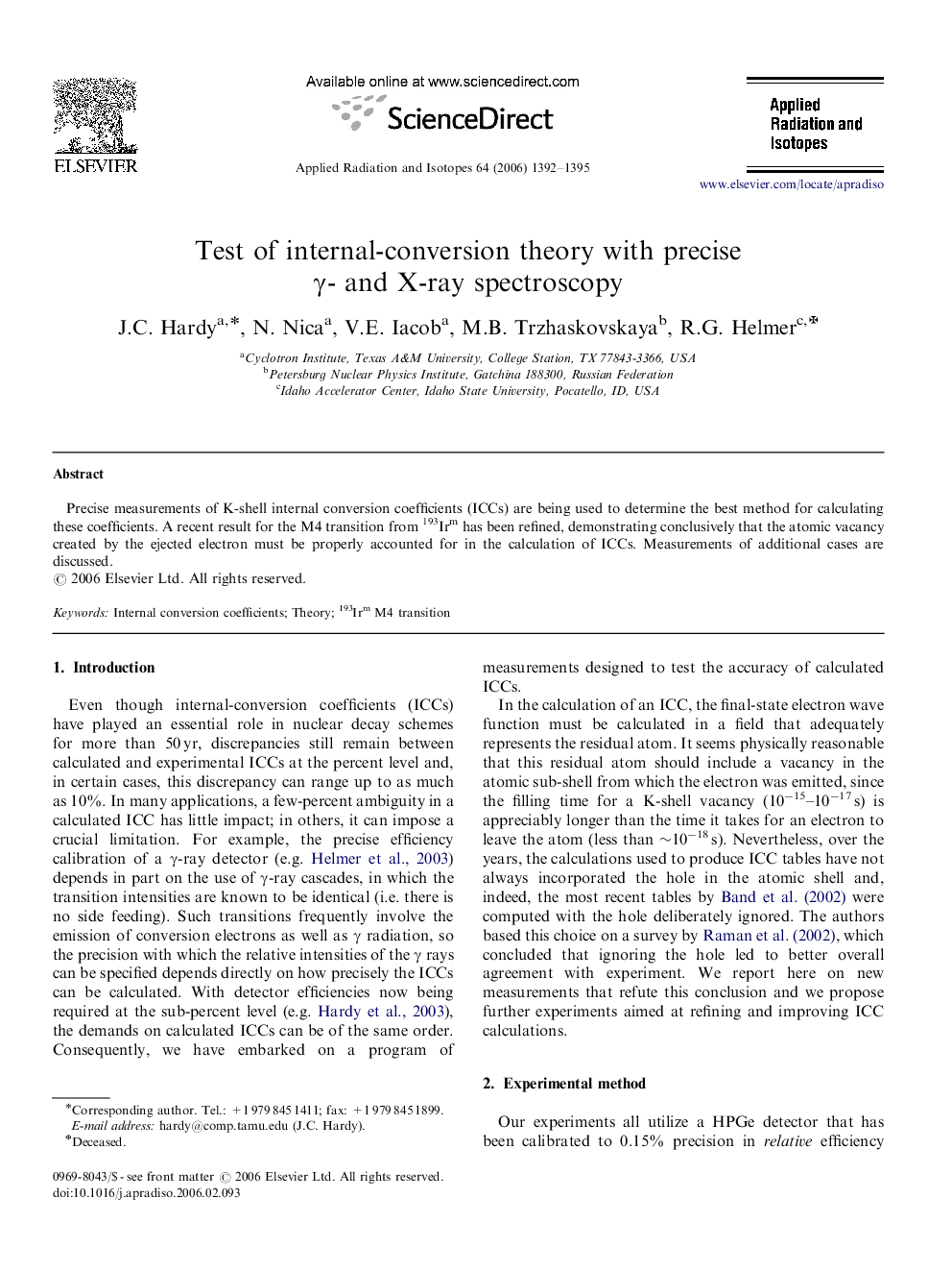 Test of internal-conversion theory with precise Î³- and X-ray spectroscopy