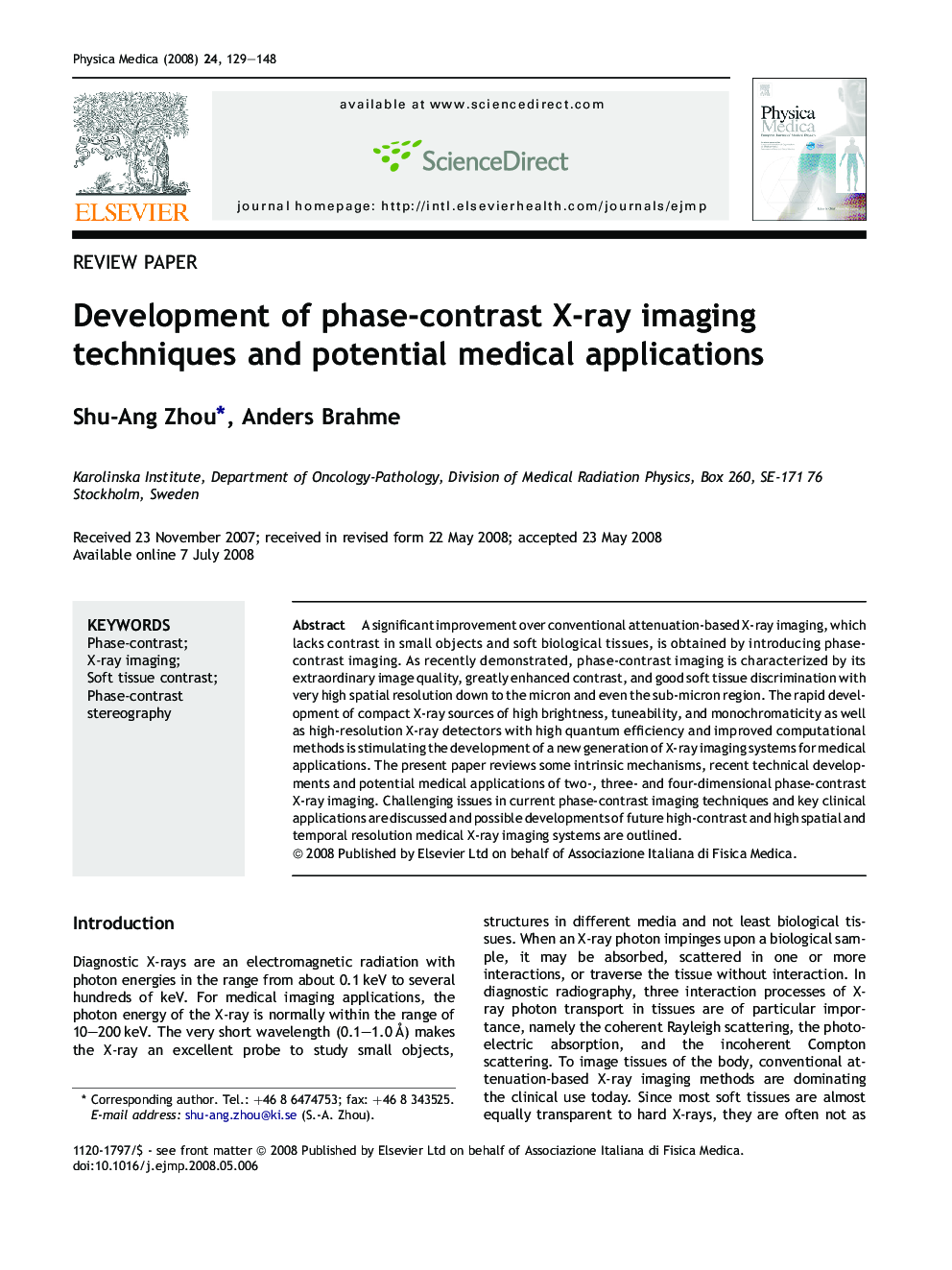 Development of phase-contrast X-ray imaging techniques and potential medical applications