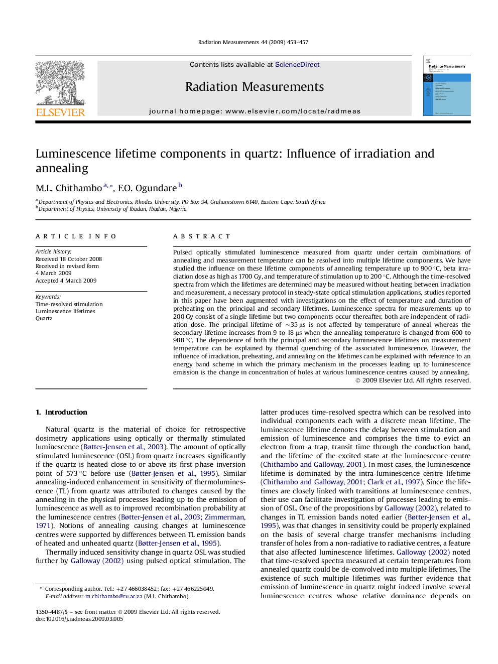 Luminescence lifetime components in quartz: Influence of irradiation and annealing