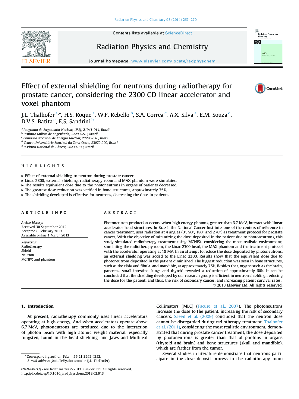 Effect of external shielding for neutrons during radiotherapy for prostate cancer, considering the 2300 CD linear accelerator and voxel phantom