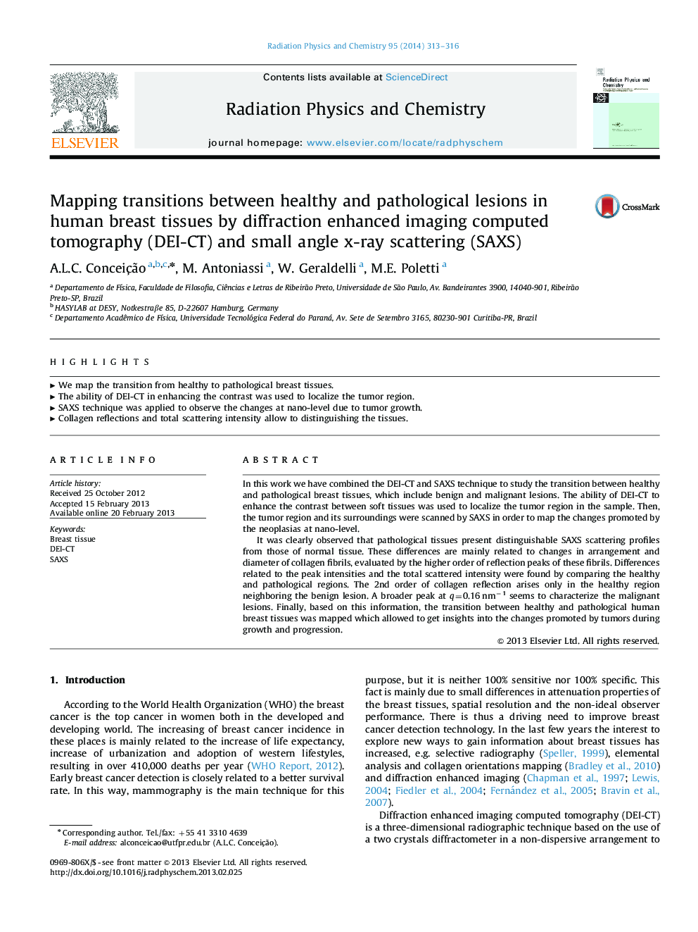 Mapping transitions between healthy and pathological lesions in human breast tissues by diffraction enhanced imaging computed tomography (DEI-CT) and small angle x-ray scattering (SAXS)