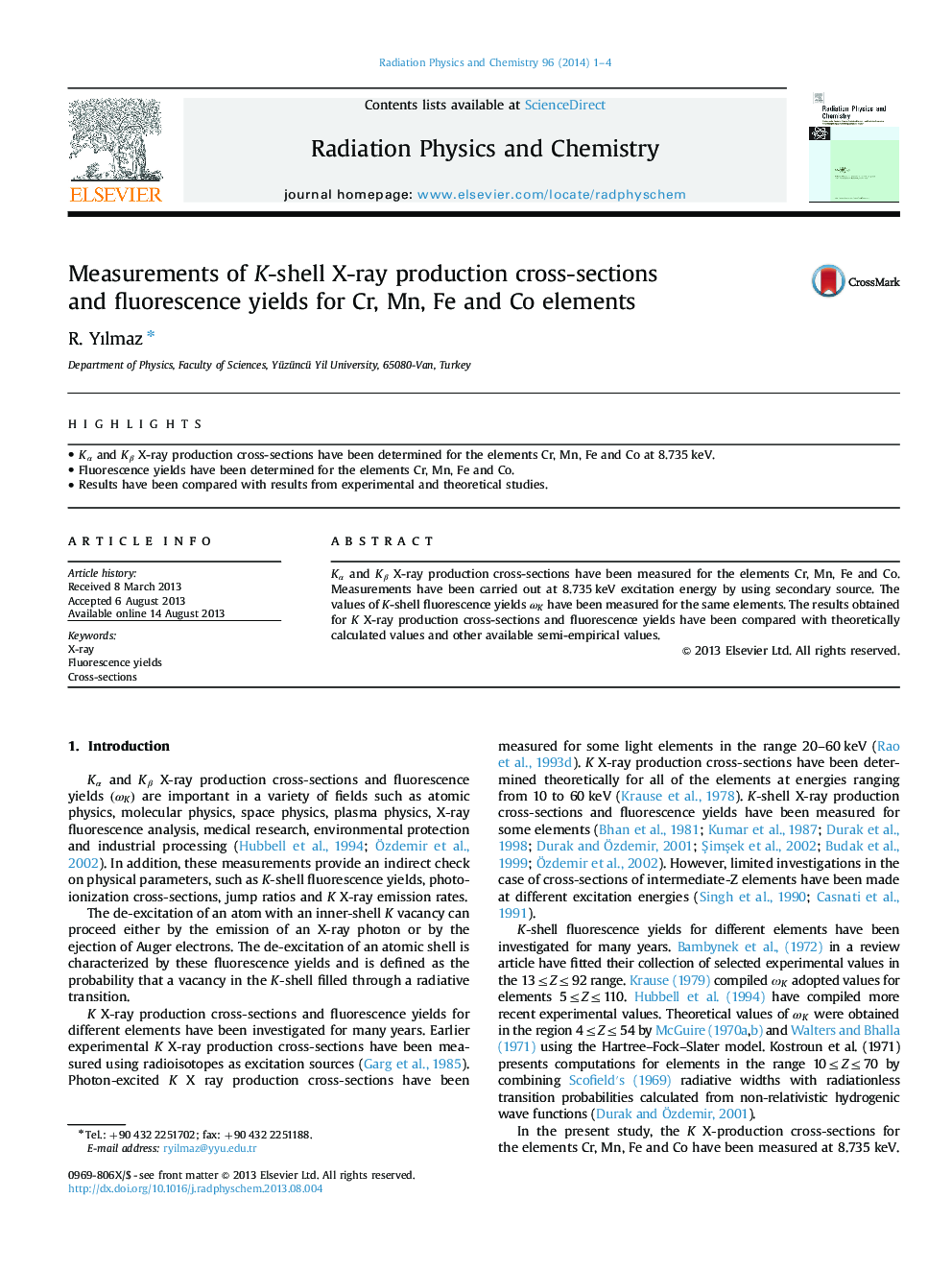 Measurements of K-shell X-ray production cross-sections and fluorescence yields for Cr, Mn, Fe and Co elements