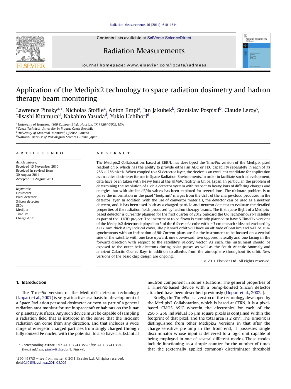 Application of the Medipix2 technology to space radiation dosimetry and hadron therapy beam monitoring