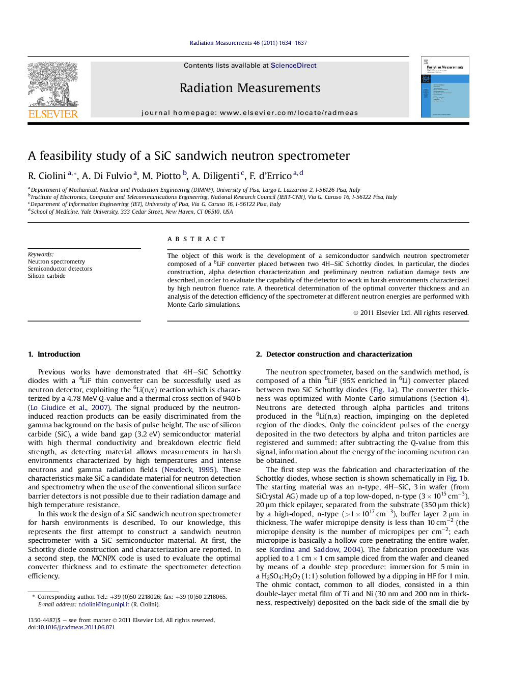 A feasibility study of a SiC sandwich neutron spectrometer