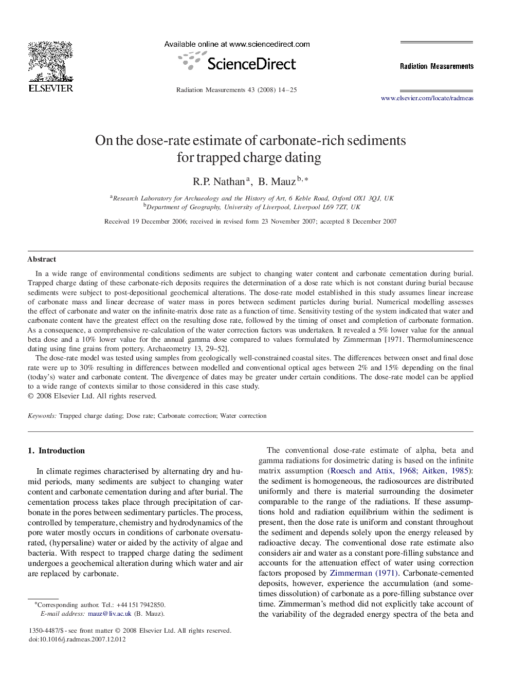 On the dose-rate estimate of carbonate-rich sediments for trapped charge dating