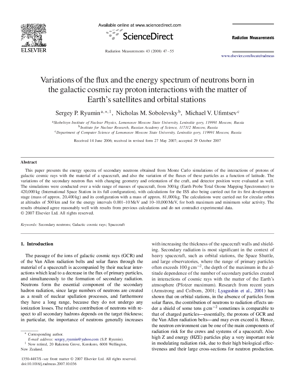 Variations of the flux and the energy spectrum of neutrons born in the galactic cosmic ray proton interactions with the matter of Earth's satellites and orbital stations