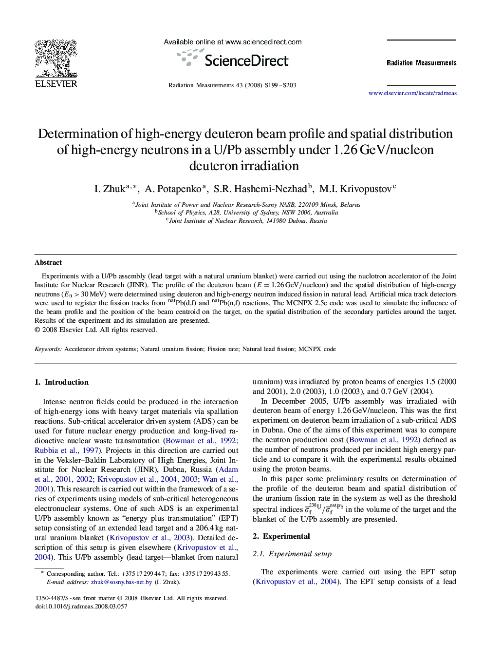 Determination of high-energy deuteron beam profile and spatial distribution of high-energy neutrons in a U/Pb assembly under 1.26 GeV/nucleon deuteron irradiation