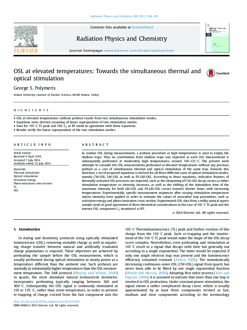 OSL at elevated temperatures: Towards the simultaneous thermal and optical stimulation