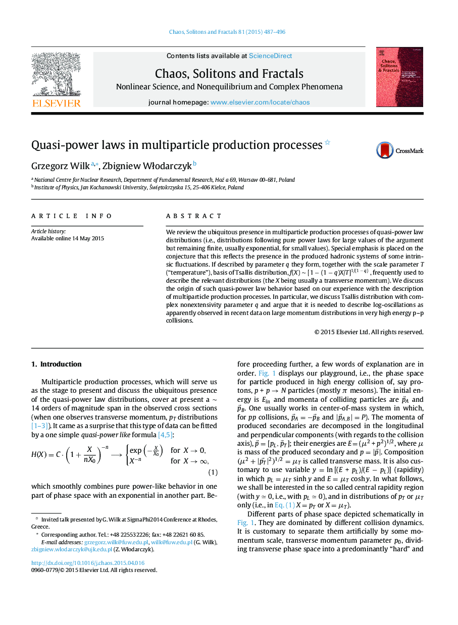 Quasi-power laws in multiparticle production processes 
