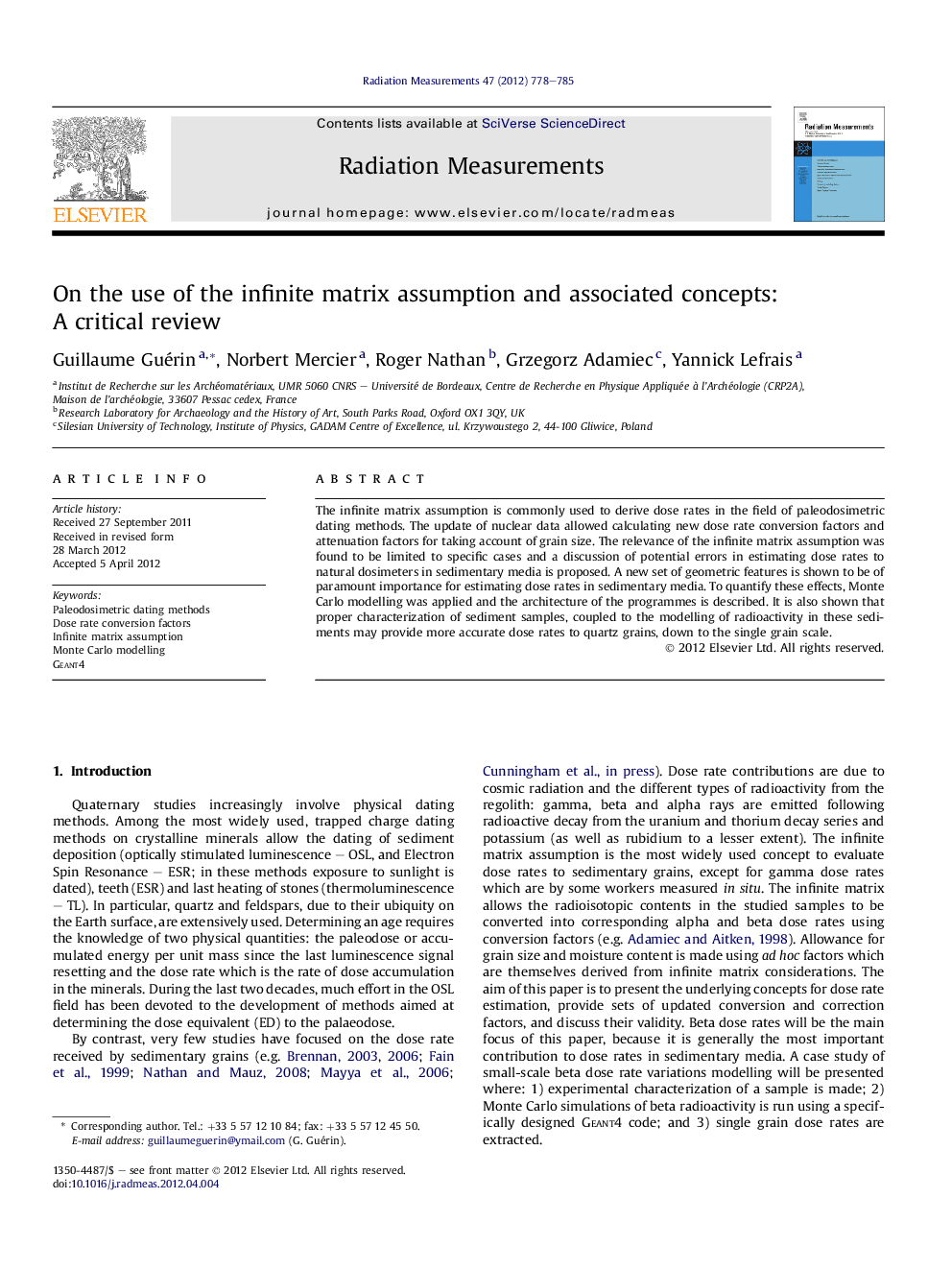 On the use of the infinite matrix assumption and associated concepts: A critical review