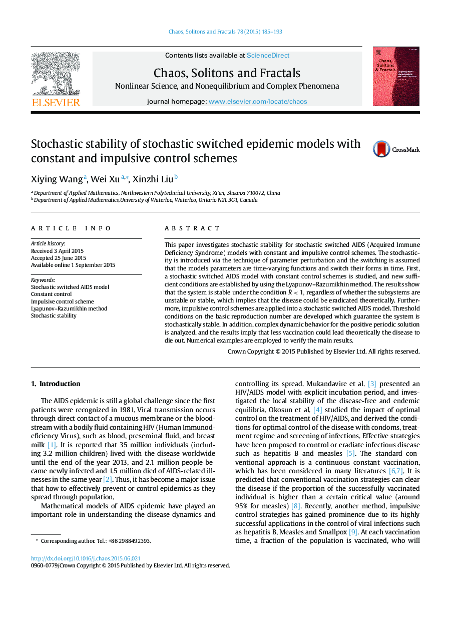 Stochastic stability of stochastic switched epidemic models with constant and impulsive control schemes