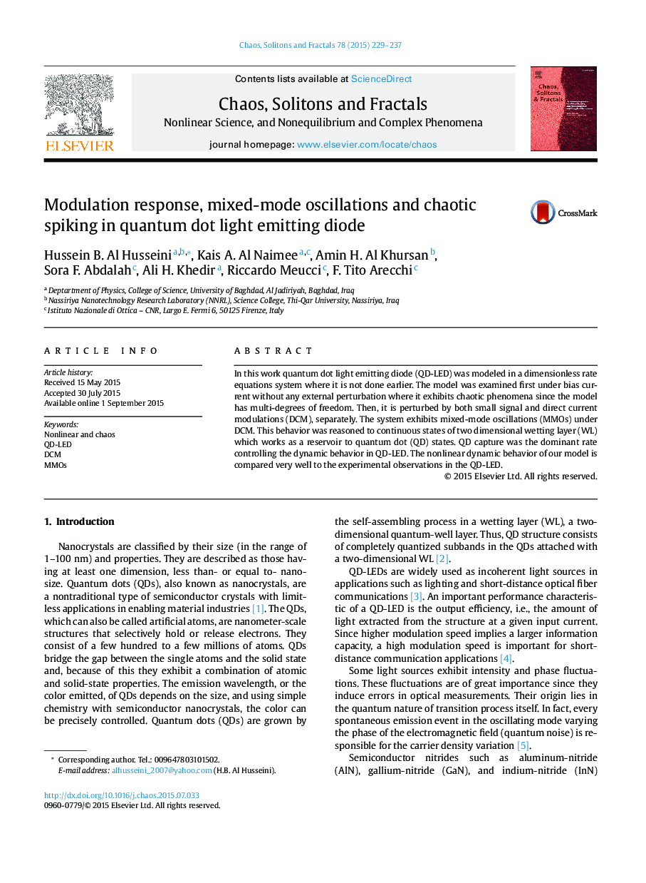 Modulation response, mixed-mode oscillations and chaotic spiking in quantum dot light emitting diode