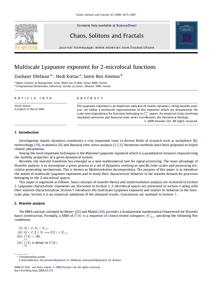 Multiscale Lyapunov exponent for 2-microlocal functions