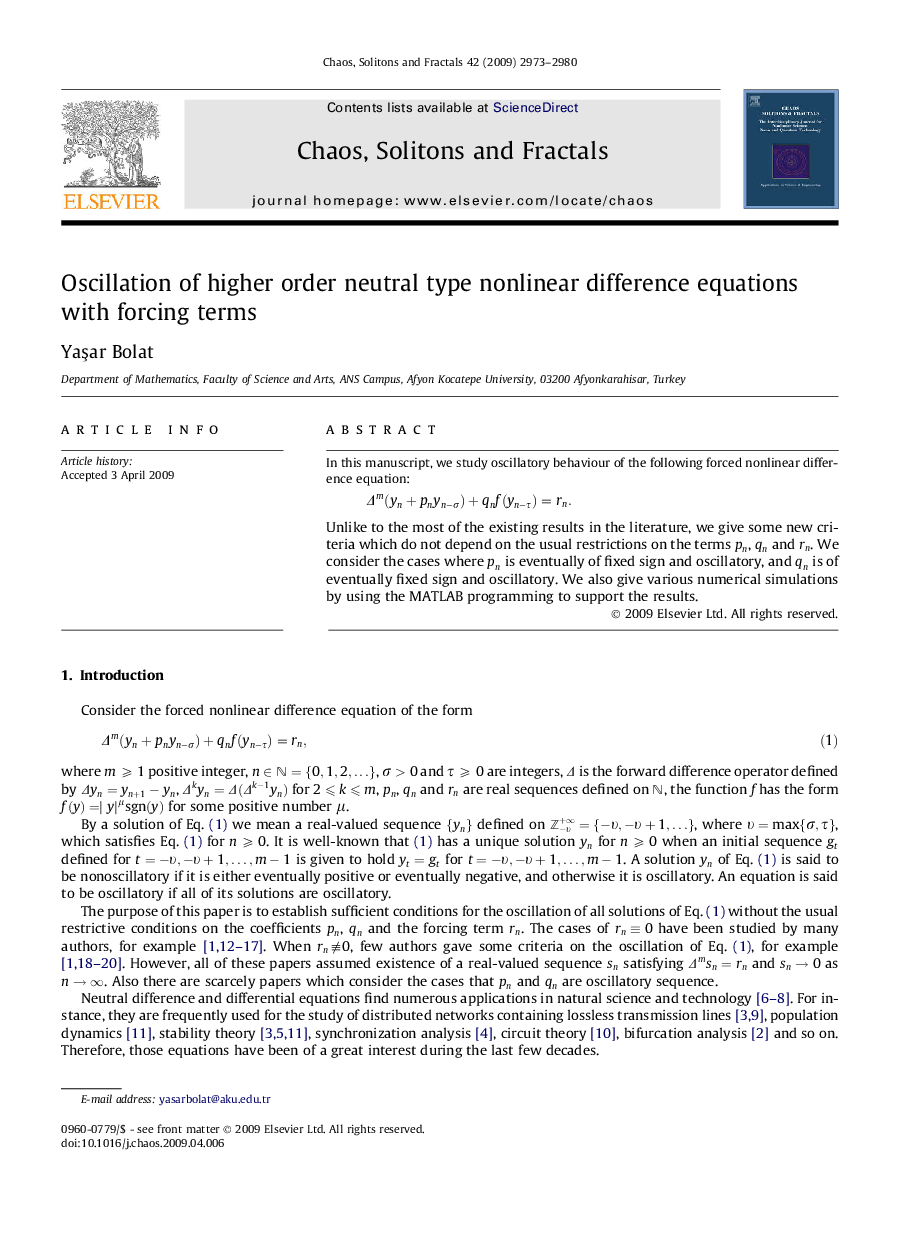 Oscillation of higher order neutral type nonlinear difference equations with forcing terms