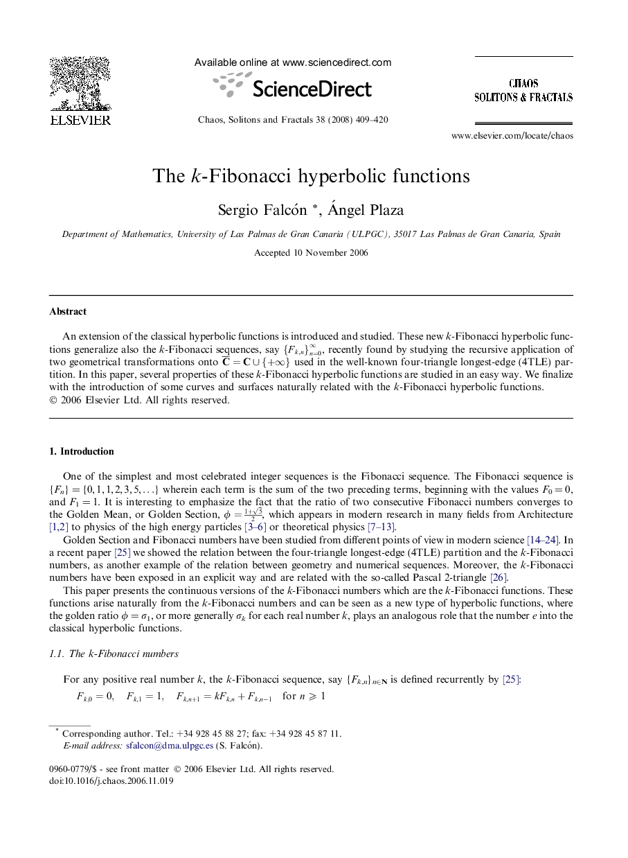 The k-Fibonacci hyperbolic functions