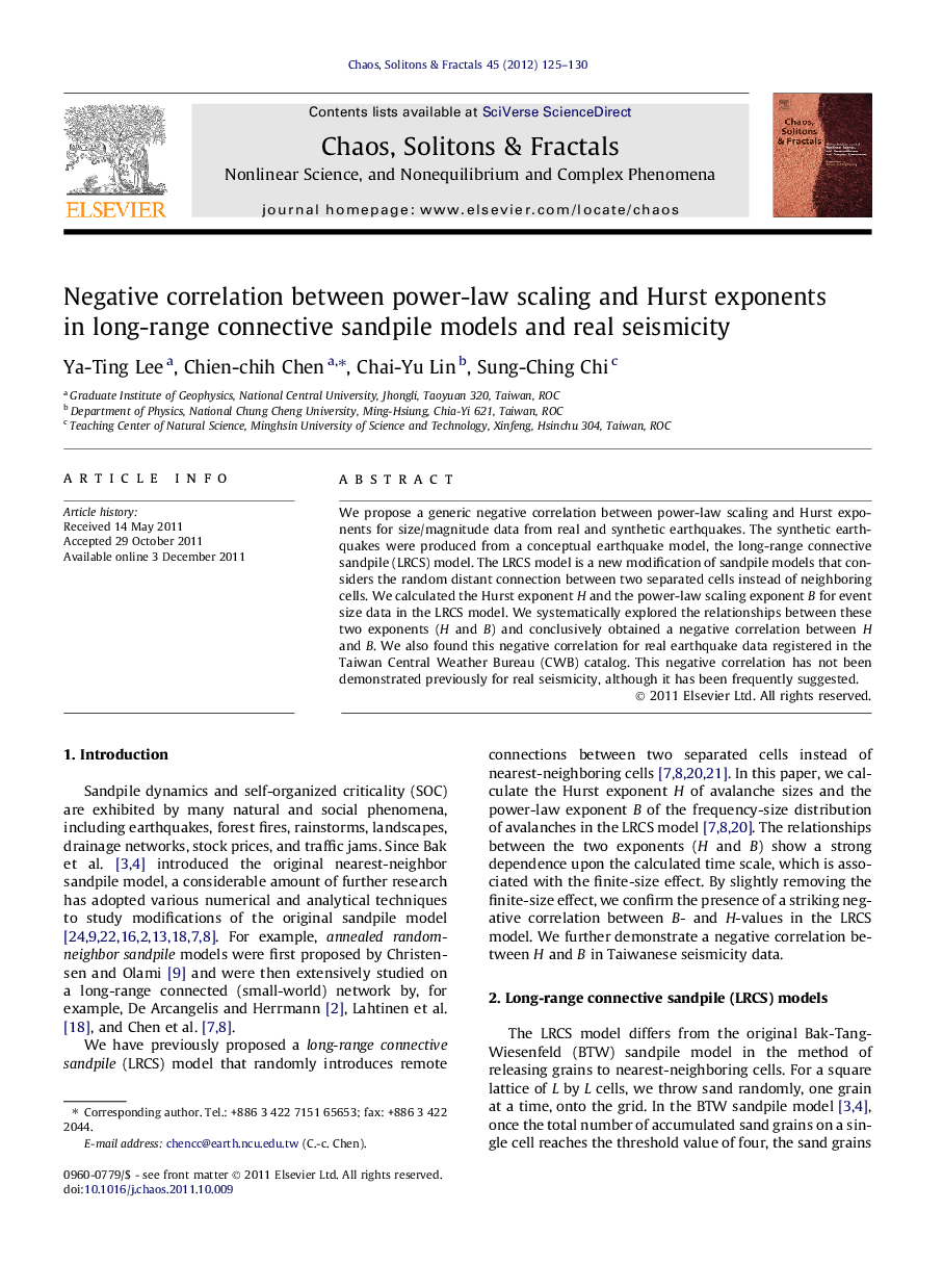 Negative correlation between power-law scaling and Hurst exponents in long-range connective sandpile models and real seismicity