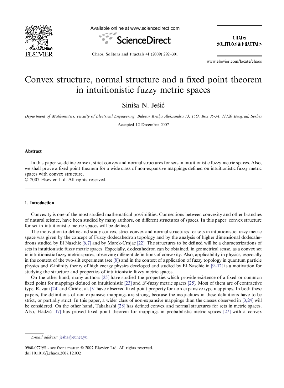 Convex structure, normal structure and a fixed point theorem in intuitionistic fuzzy metric spaces