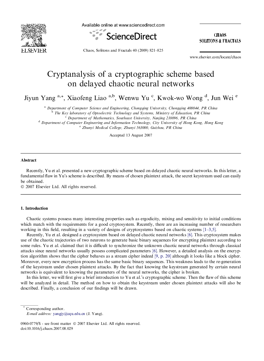 Cryptanalysis of a cryptographic scheme based on delayed chaotic neural networks