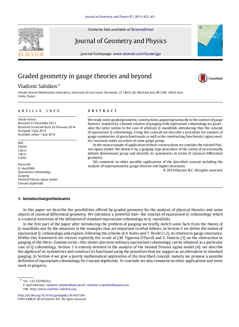 Graded geometry in gauge theories and beyond