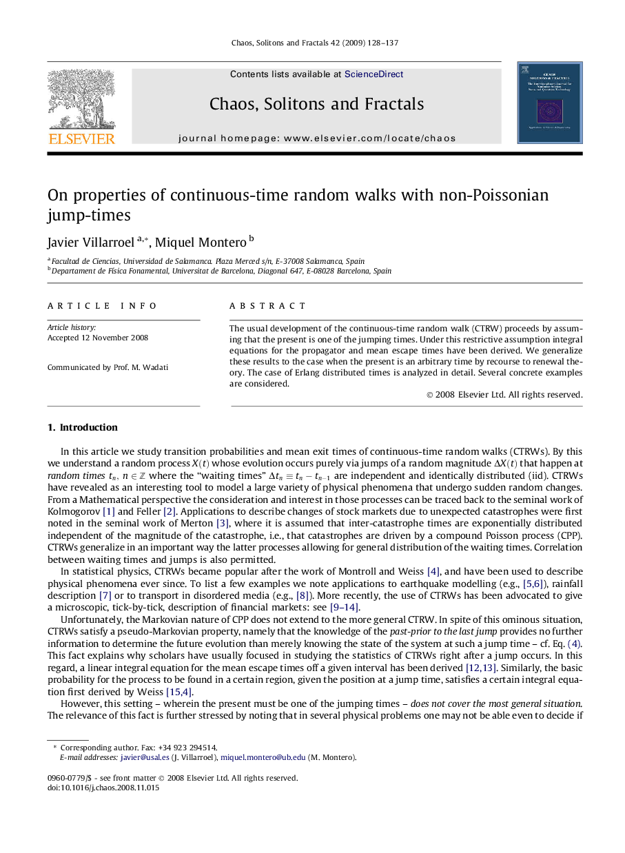 On properties of continuous-time random walks with non-Poissonian jump-times