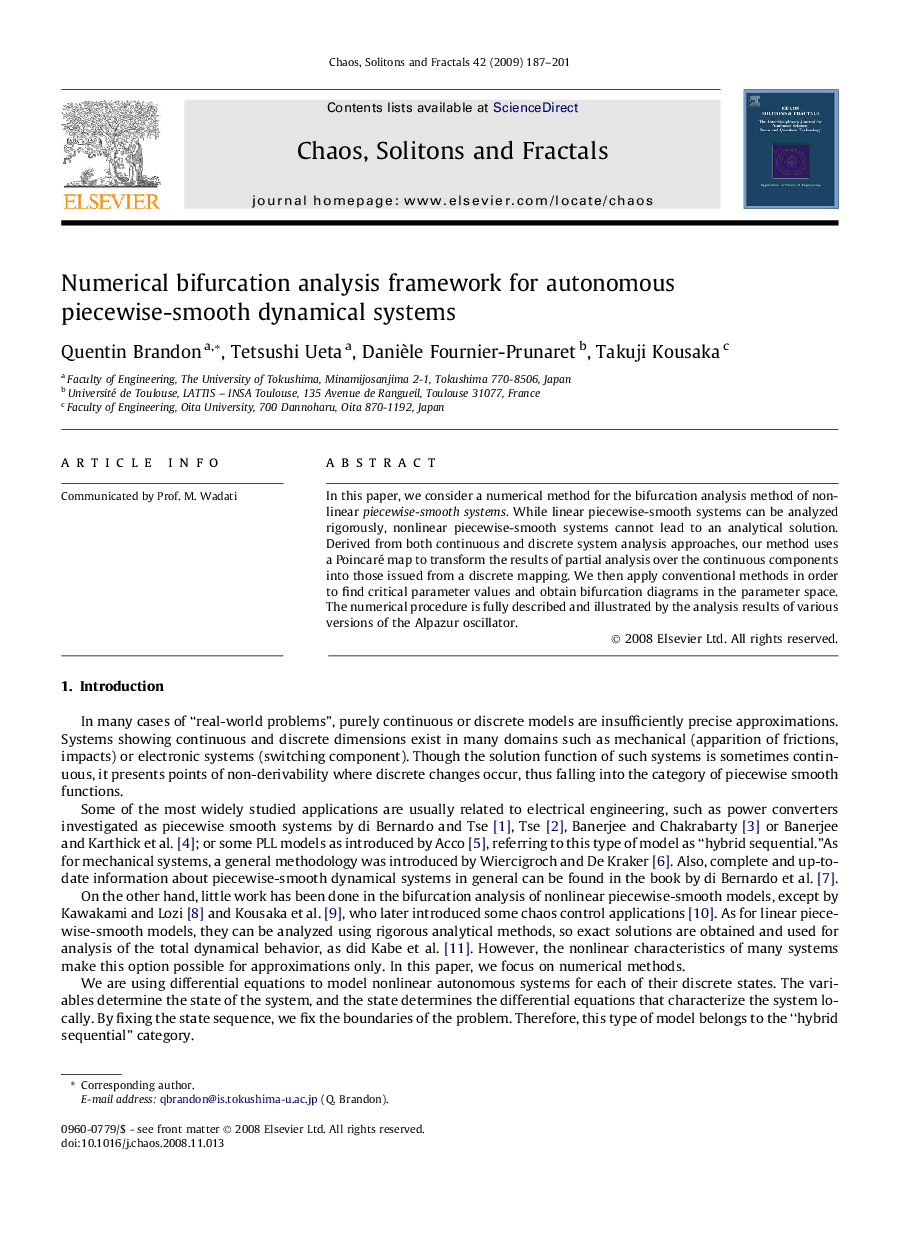 Numerical bifurcation analysis framework for autonomous piecewise-smooth dynamical systems