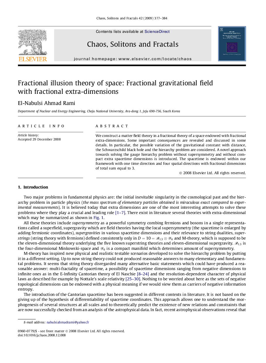 Fractional illusion theory of space: Fractional gravitational field with fractional extra-dimensions