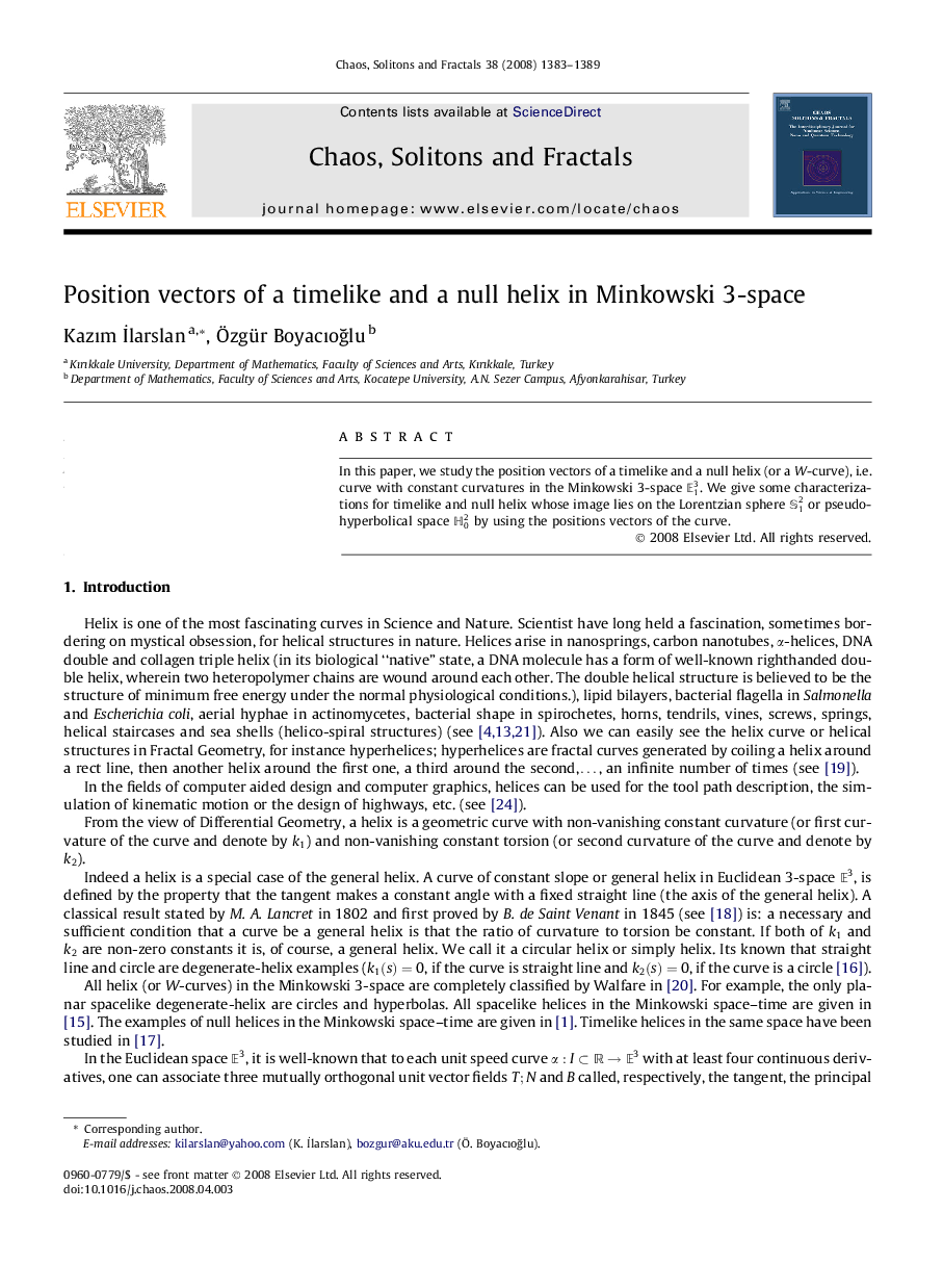 Position vectors of a timelike and a null helix in Minkowski 3-space