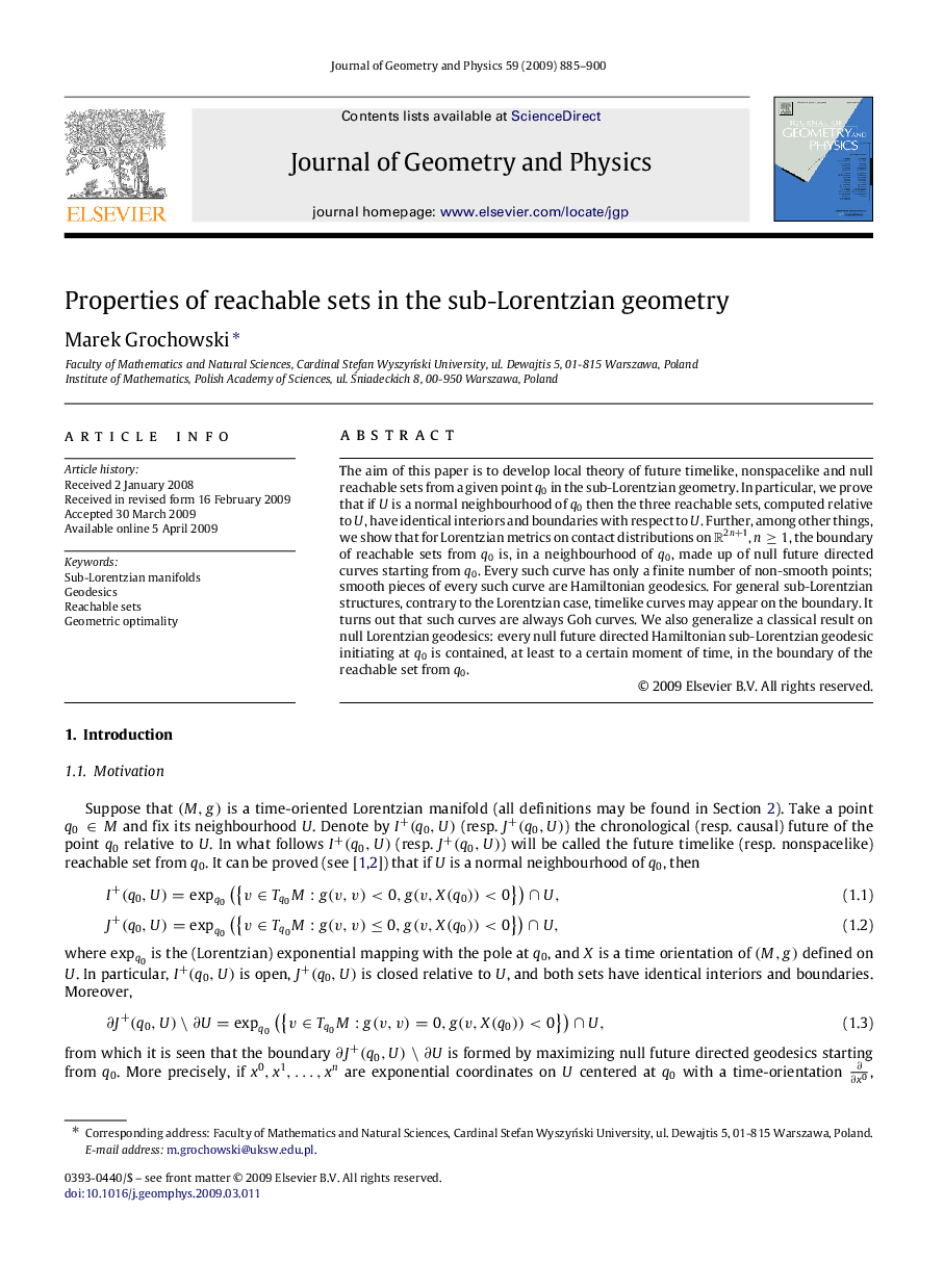 Properties of reachable sets in the sub-Lorentzian geometry