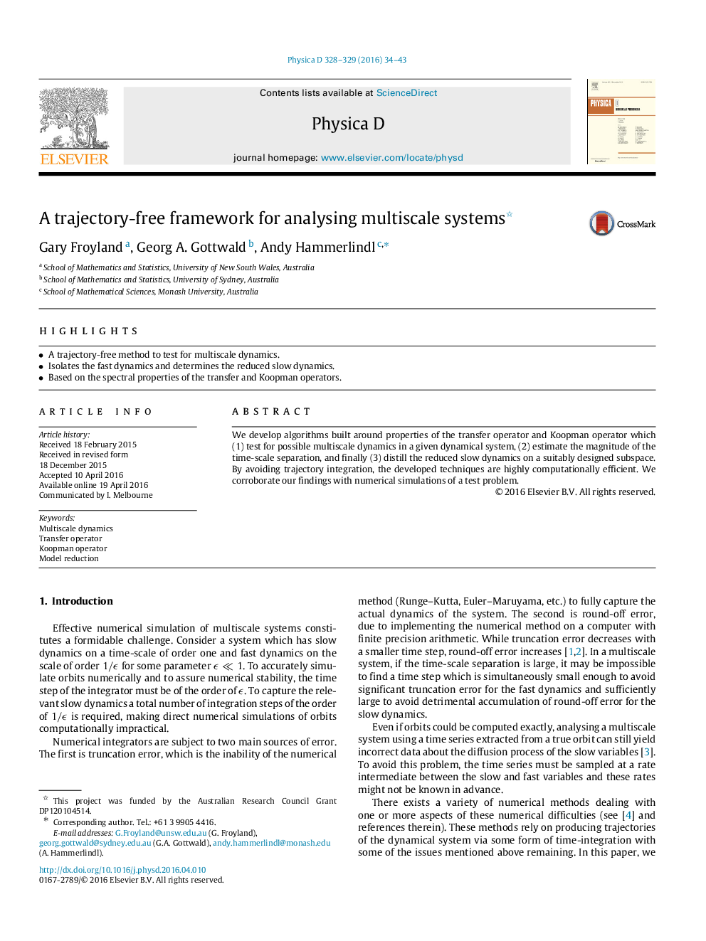 A trajectory-free framework for analysing multiscale systems 