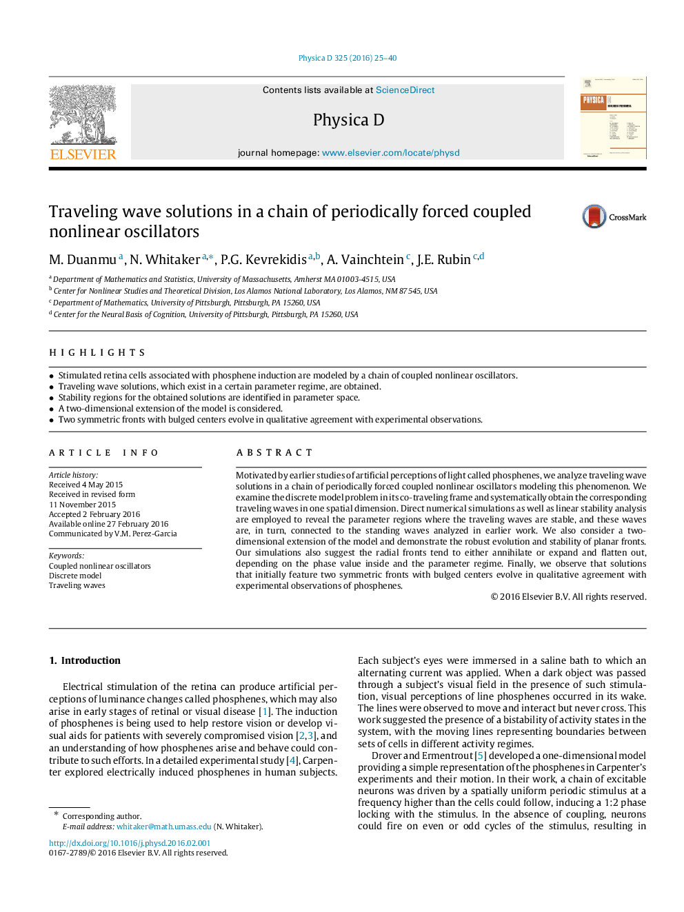 Traveling wave solutions in a chain of periodically forced coupled nonlinear oscillators