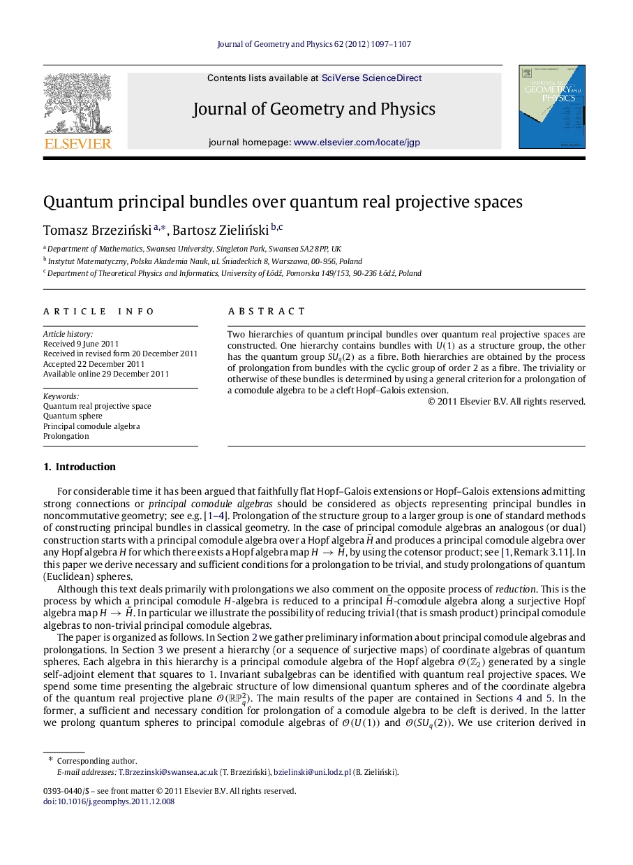 Quantum principal bundles over quantum real projective spaces