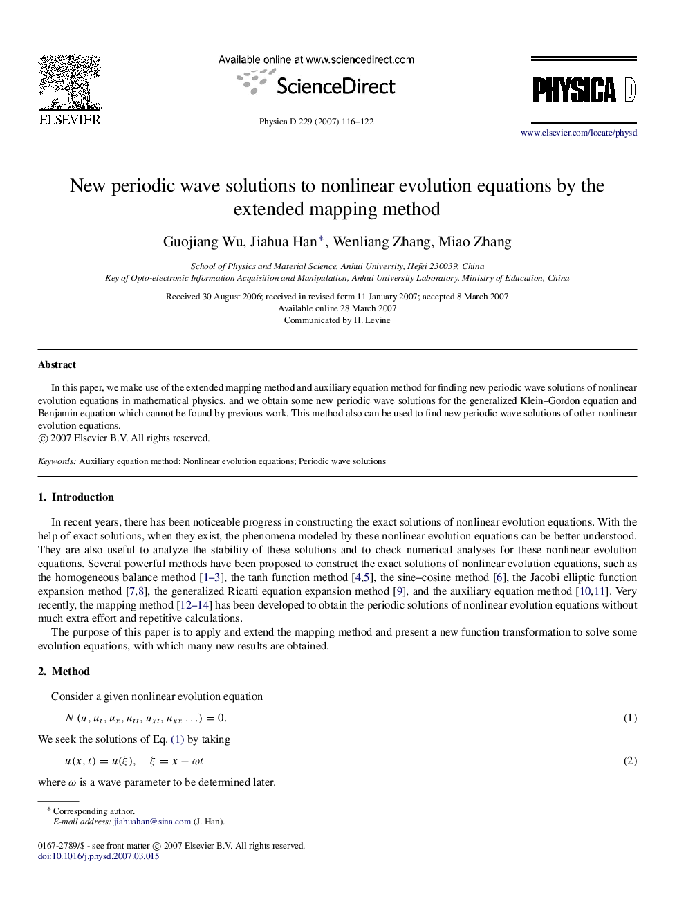 New periodic wave solutions to nonlinear evolution equations by the extended mapping method