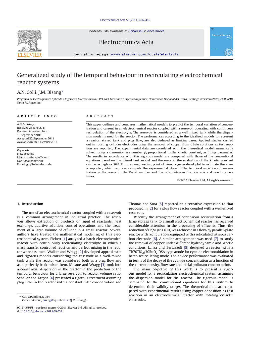 Generalized study of the temporal behaviour in recirculating electrochemical reactor systems