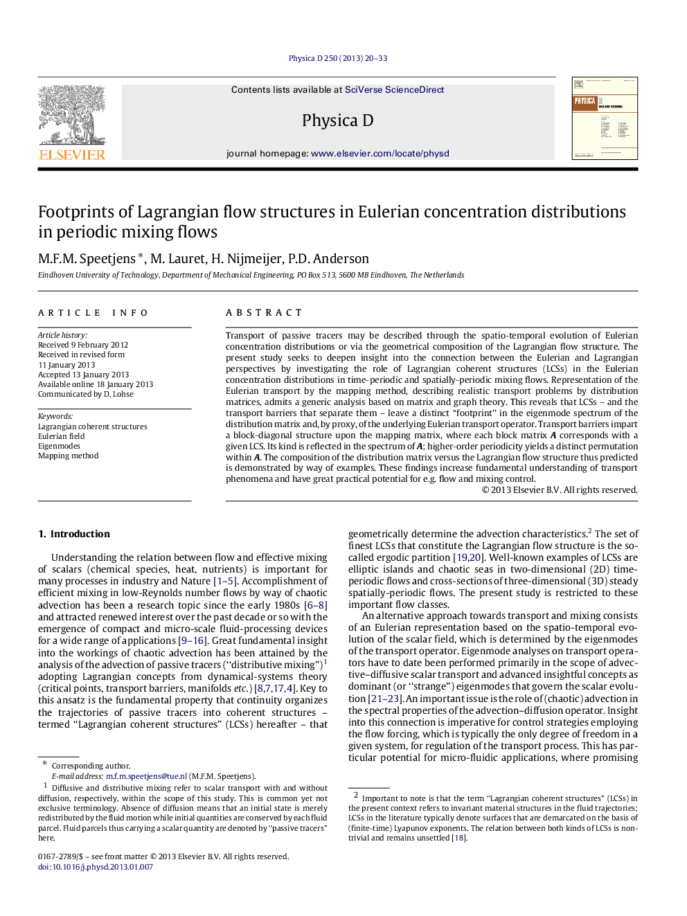 Footprints of Lagrangian flow structures in Eulerian concentration distributions in periodic mixing flows