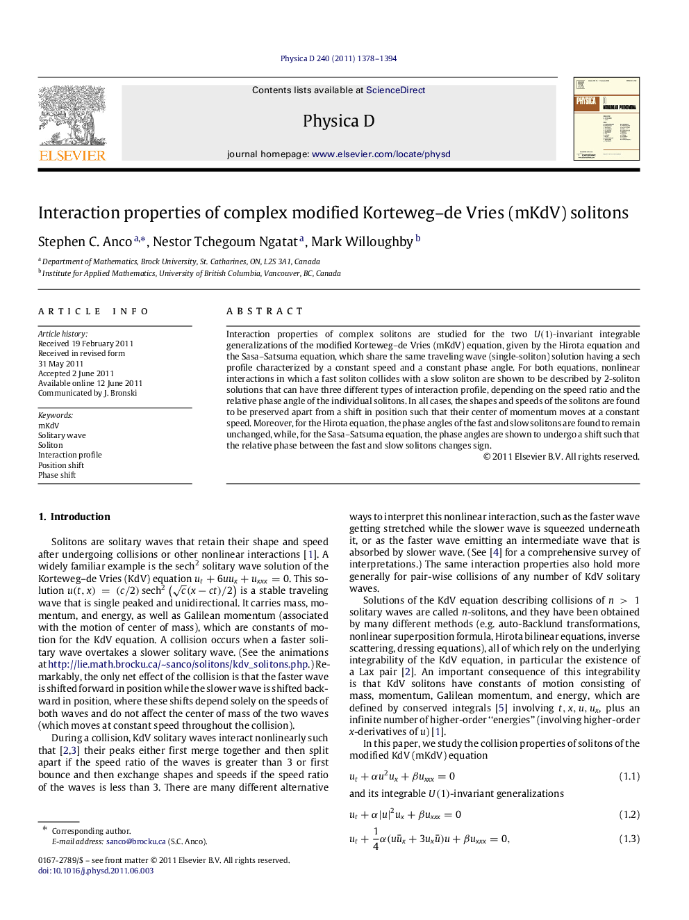 Interaction properties of complex modified Korteweg–de Vries (mKdV) solitons