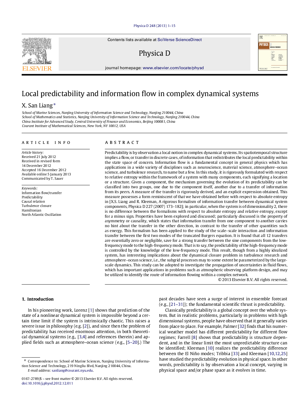 Local predictability and information flow in complex dynamical systems